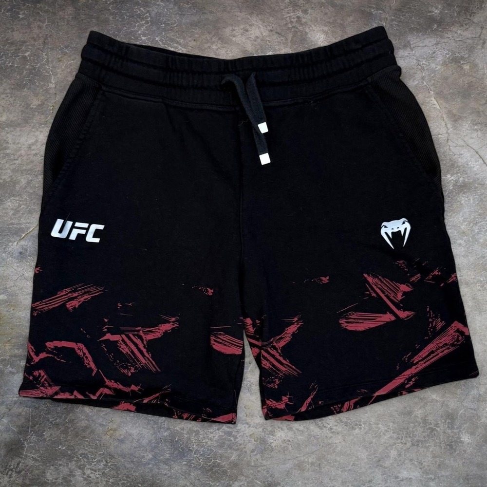 UFC x Venum Fight Week Black Fleece Shorts Men's Size XL MMA Workout Gym Wrestle